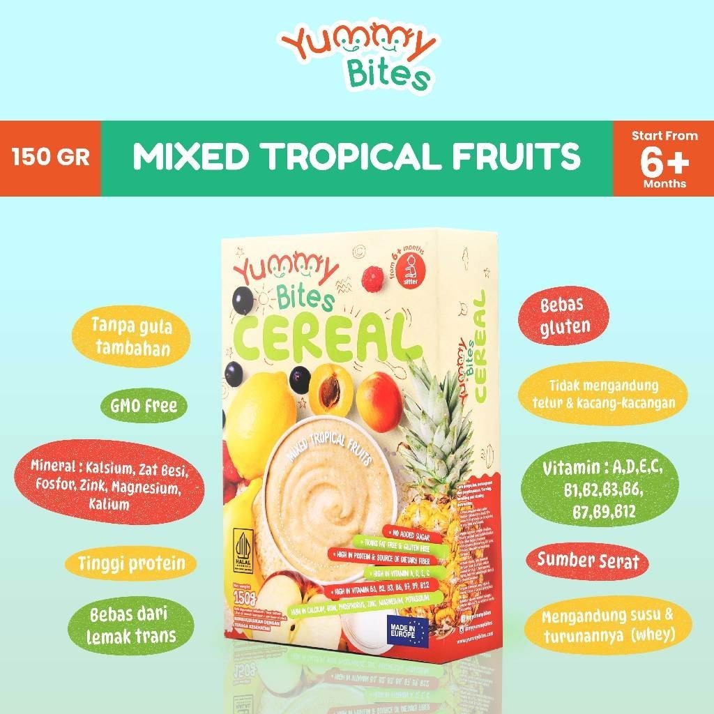 [NIKITA WILLY EXCLUSIVE] Yummy Bites Cereal 150 GR/ MPASI Baby/ Bubur Bayi Oatmeal mpasi Penambah Nafsu Makan Penambah Berat Badan BB Booster MPASI Bayi Anti GTM