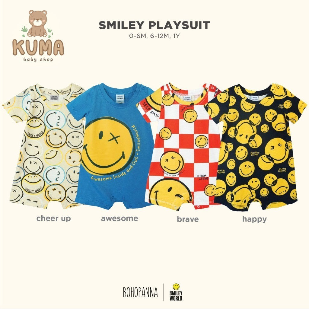 BOHOPANNA - BOHOPANNA X SMILEY - PLAYSUIT - Jumper Bayi Laki-Laki