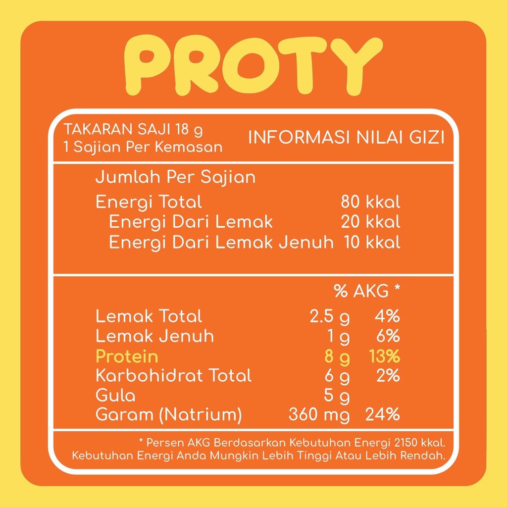 PROTY Chicken Chips Keju Cheese (1 pcs) - Keripik Daging Ayam - Snack Cemilan Tinggi Protein