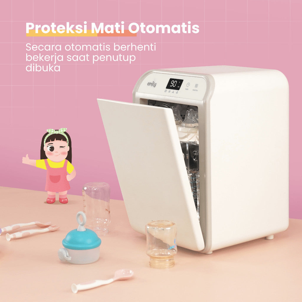 EMILY UV Sterillizer & Dryer 13L | 120 Watt | Pengering & Steril Botol Susu Bayi EST-19908