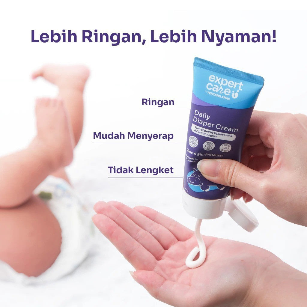Expert Care Diaper Rash Cream Daily Diaper Cream 40g dengan Zinc Oxide, Panthenol & Bio-Protector - Redakan dan Cegah Ruam Popok - READY MANADO