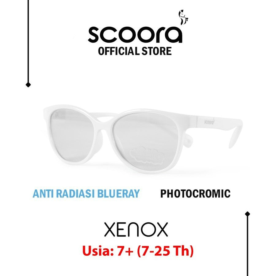 SCOORA Xenox Kacamata Usia Anak 7+ ( 7 - 25 thn ) Anti Radiasi & Anti UV - Variasi Warna