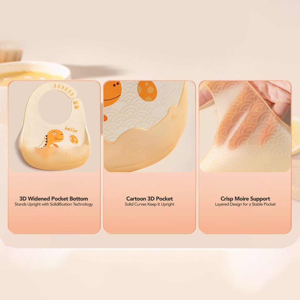 Sakumini Silicone Bib Baby Celemek Makan Bayi Anak Balita Mpasi