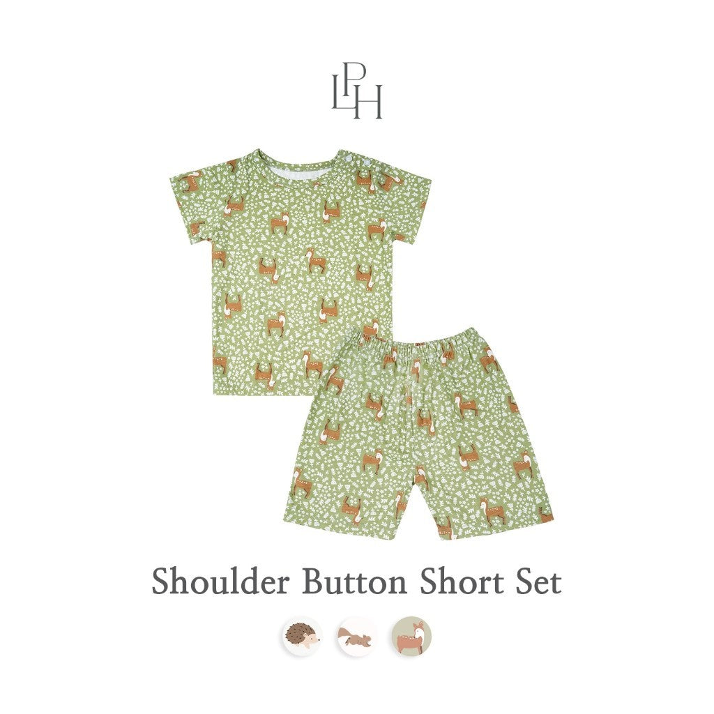 Little Wear Shoulder Button Short Set 24.0 (Setelan Anak Lengan Pendek)