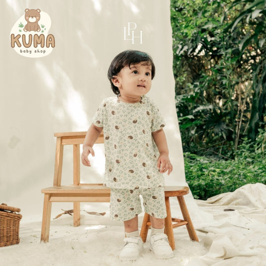 Little Wear Shoulder Button Short Set 24.0 (Setelan Anak Lengan Pendek)