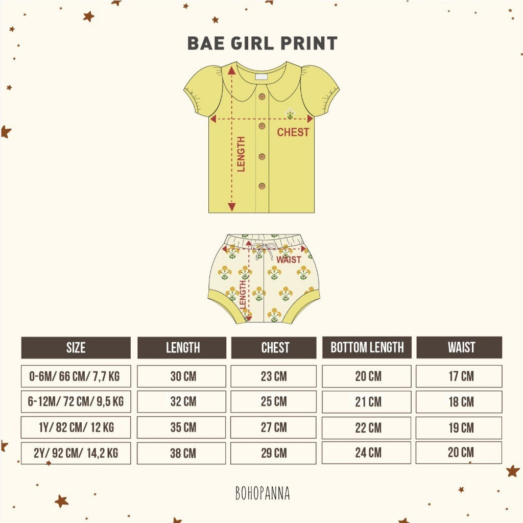 BOHOPANNA - BAE GIRL - Baju Setelan Bayi Perempuan BP2407