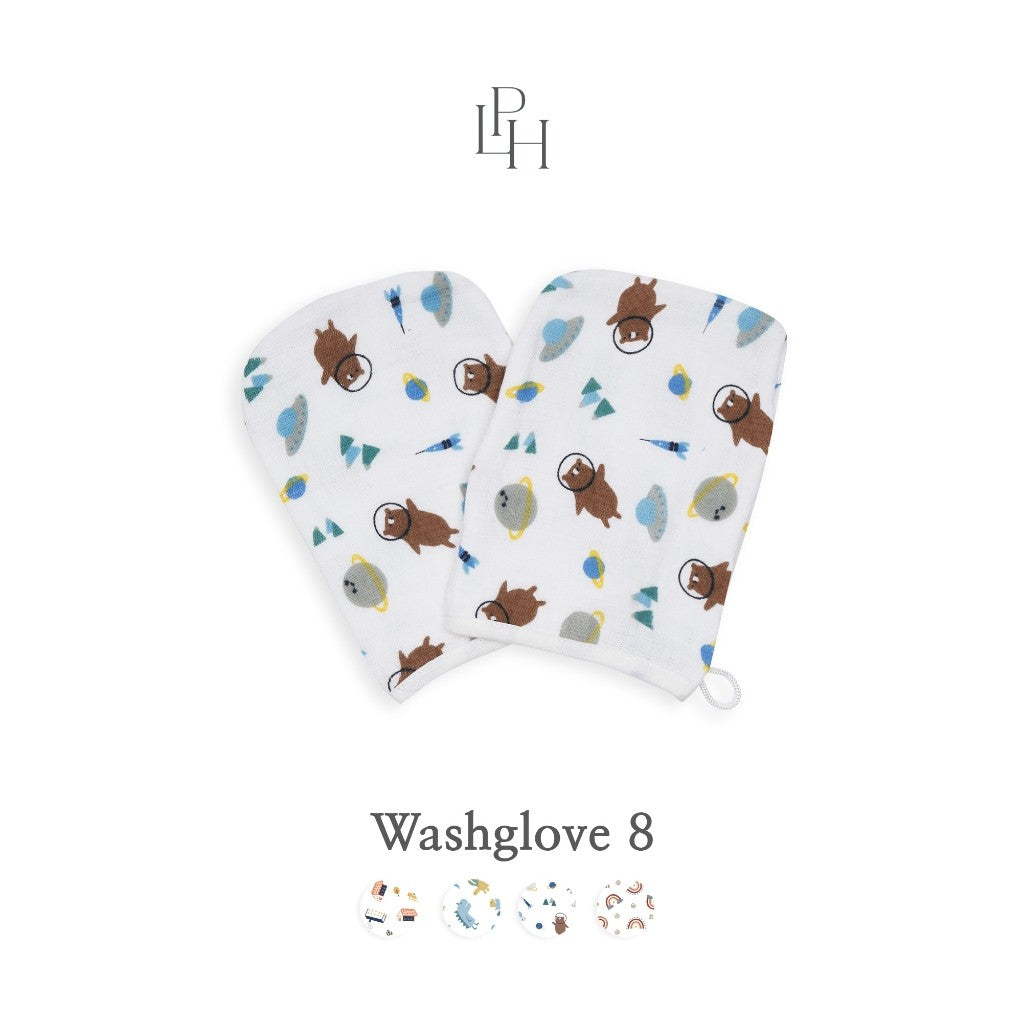 Little Palmerhaus - Washglove Set Of 2 (Waslap Bayi Isi 2) 8.0