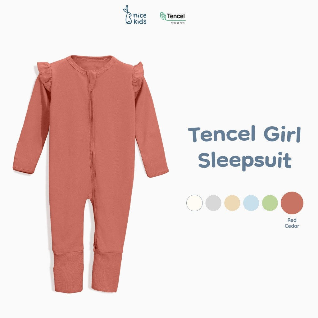 Nice Kids - Tencel Sleepsuit Girl Jumper Baby Baju Tidur Bayi Perempuan (0 Bulan-2 Tahun)