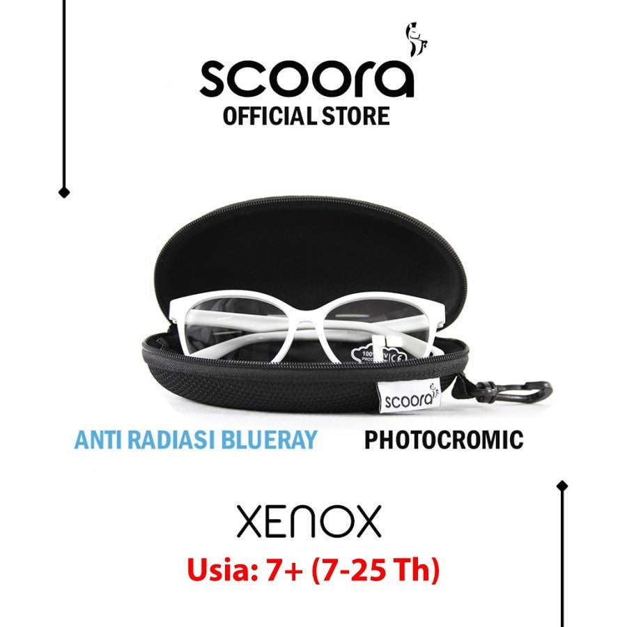 SCOORA Xenox Kacamata Usia Anak 7+ ( 7 - 25 thn ) Anti Radiasi & Anti UV - Variasi Warna