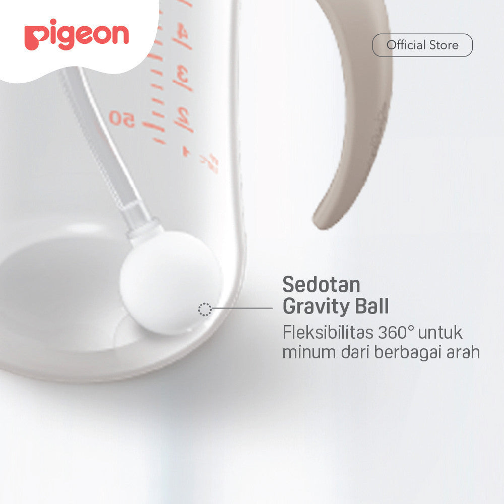 PIGEON BOTOL BPP WIDE NECK 240 W/SOFTOUCH STRAW ALL IN ONE SET Botol Minum Anak Belajar