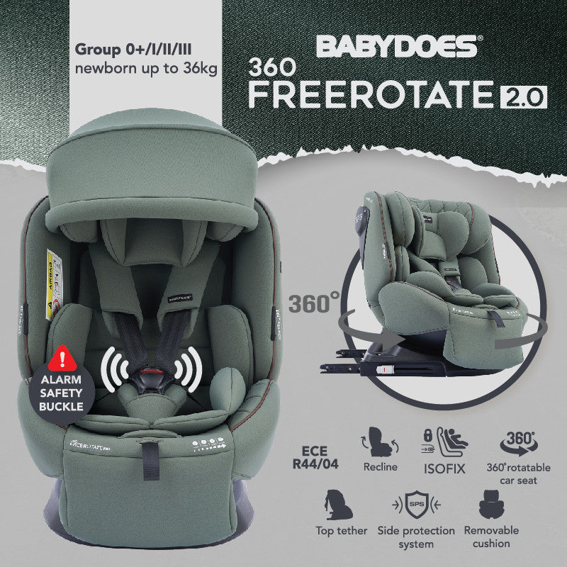BABYDOES  360° Free Rotate 2.0 Carseat 8089 Kursi Dudukan Mobil Bayi