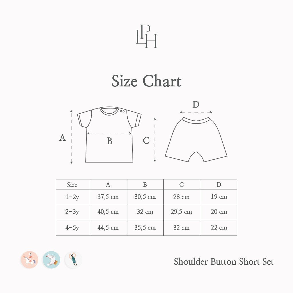 Little Palmerhaus - Little Wear Shoulder Button Short Set 26.0 (Setelan Anak Lengan Panjang)
