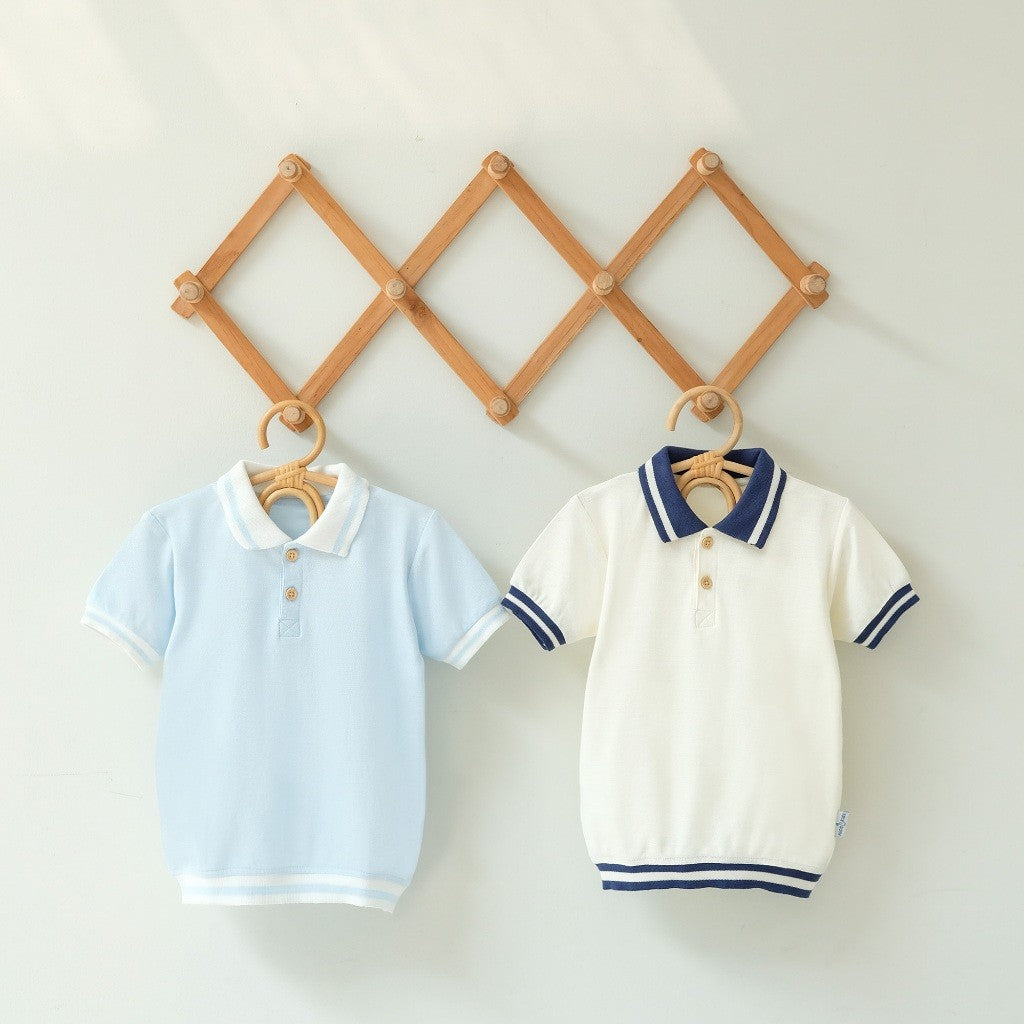Nice Kids - Tencel Polo Shirt Kaos Atasan Anak Laki-laki Premium (1-6 Tahun)