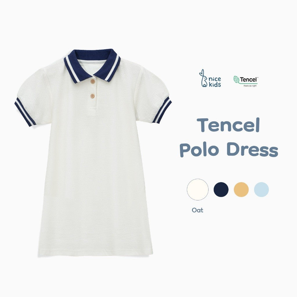 Nice Kids - Tencel Polo Dress (Dress Anak Perempuan Premium 1-6 Tahun)