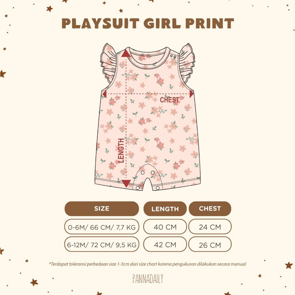 BOHOPANNA - PANNADAILY - PLAYSUIT GIRL PRINT - Jumper Bayi
