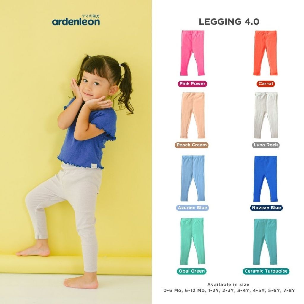 ARDENLEON Celana Panjang Anak Perempuan Legging Straight 4.0 5.0 0 bulan - 4 tahun