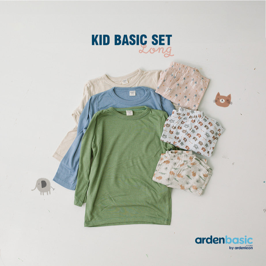 ARDENLEON ArdenBasic Kid Basic Set Long Setelan Baju Tidur Anak