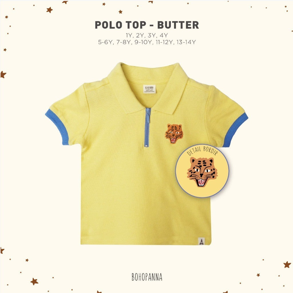 BOHOPANNA - POLO TOP - Atasan Anak Laki-Laki - Polo Boy - Kaos Polo