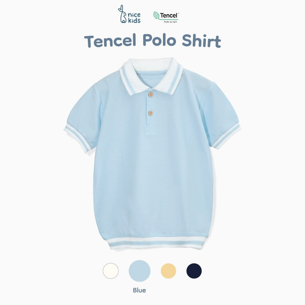 Nice Kids - Tencel Polo Shirt Kaos Atasan Anak Laki-laki Premium (1-6 Tahun)