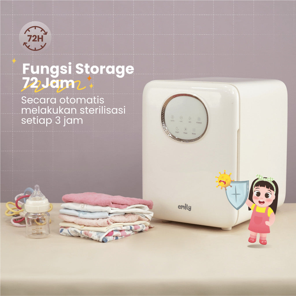 EMILY UV Sterillizer & Dryer 20L | 150 Watt | Pengering & Steril Botol Susu Bayi