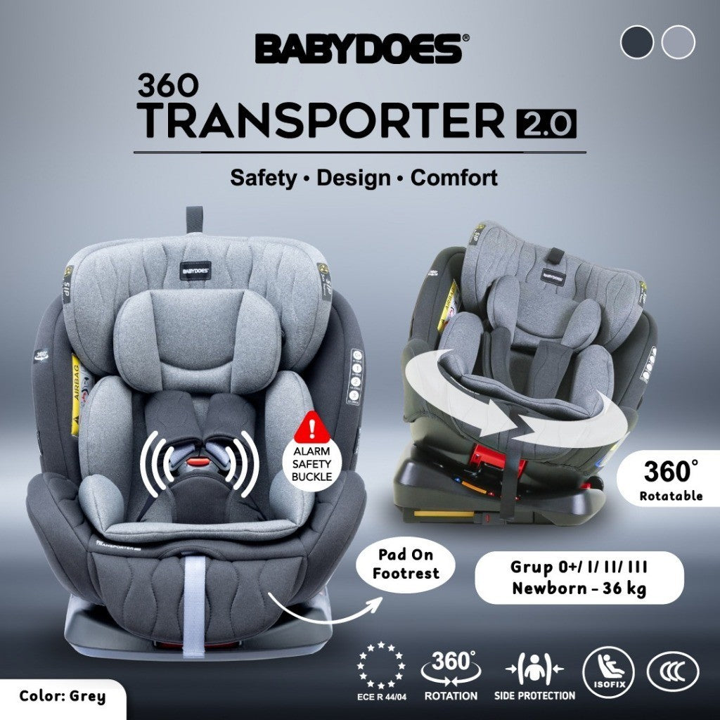 BABYDOES Transporter 2.0 Carseat 360 Kursi Dudukan Mobil Bayi
