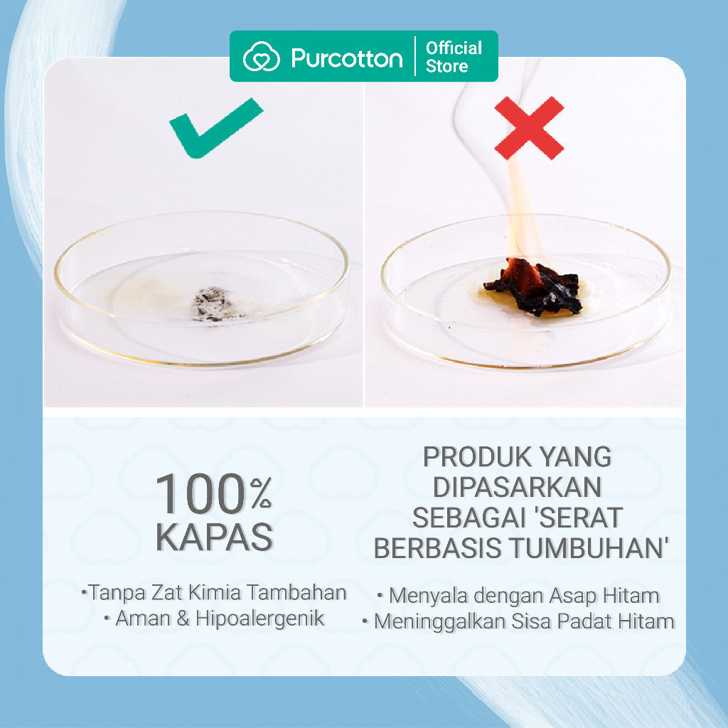 PURCOTTON Natural Cotton Tissue 60 Lembar - Tisu Wajah Kapas Natural