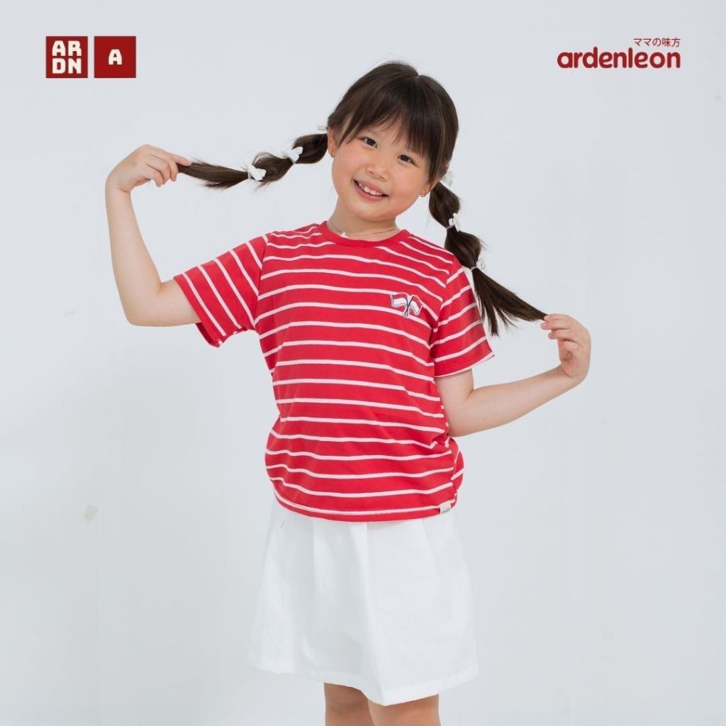 ARDENLEON Atasan Kaos Anak Basic T-Shirt Kemerdekaan 17 Agustus Indonesia