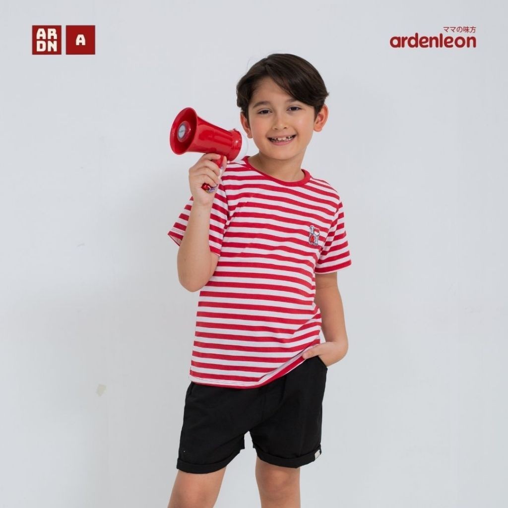 ARDENLEON Atasan Kaos Anak Basic T-Shirt Kemerdekaan 17 Agustus Indonesia