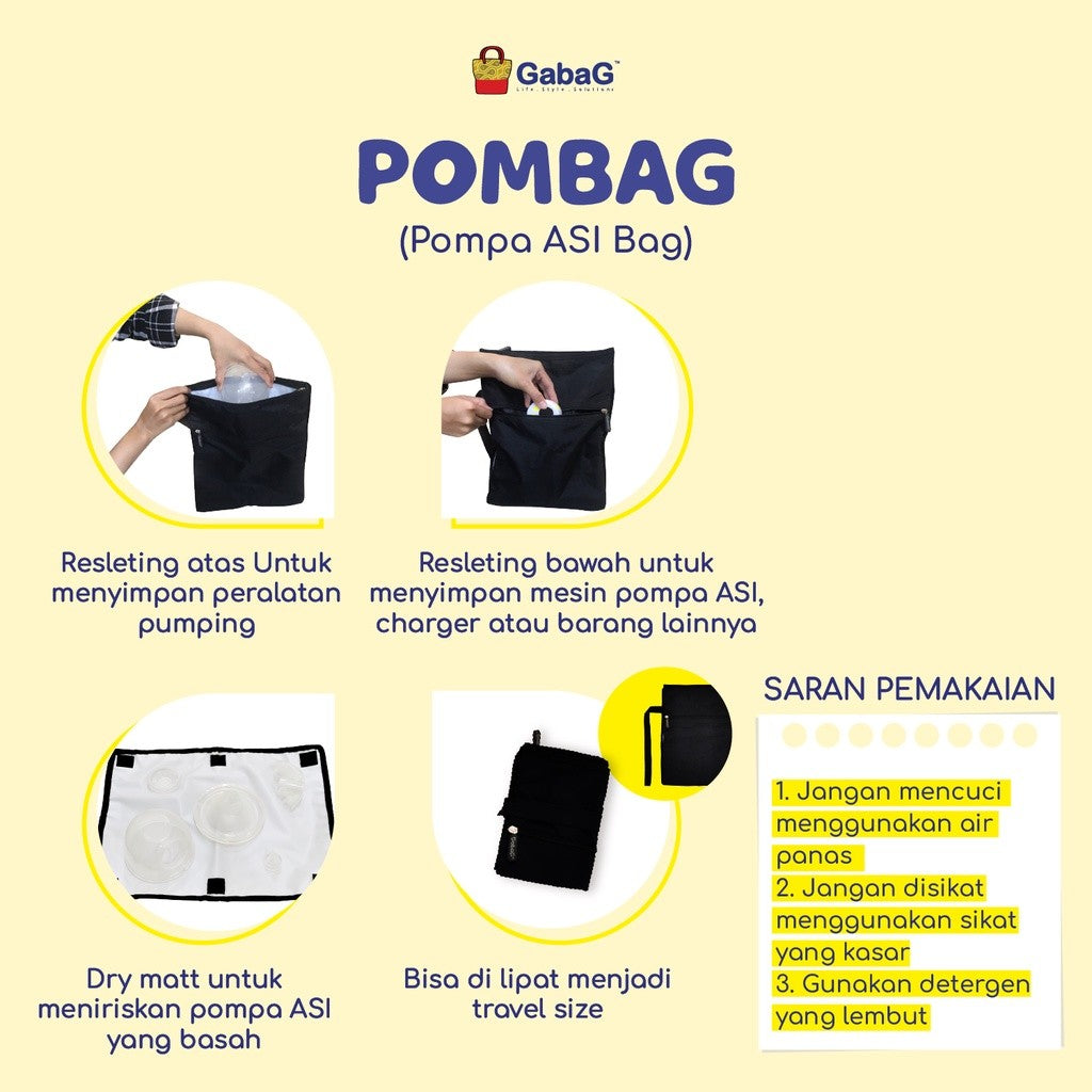 Gabag - Pombag - Bag Penyimpanan Sparepart Breastpump - Pompaasi - Handsfree Breastpump | Pompa Asi