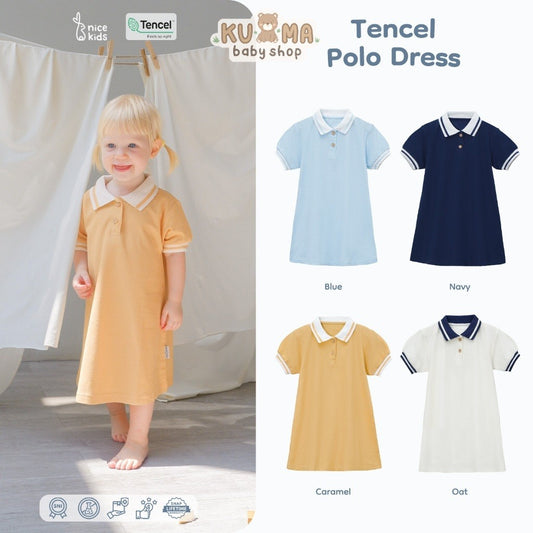 Nice Kids - Tencel Polo Dress (Dress Anak Perempuan Premium 1-6 Tahun)