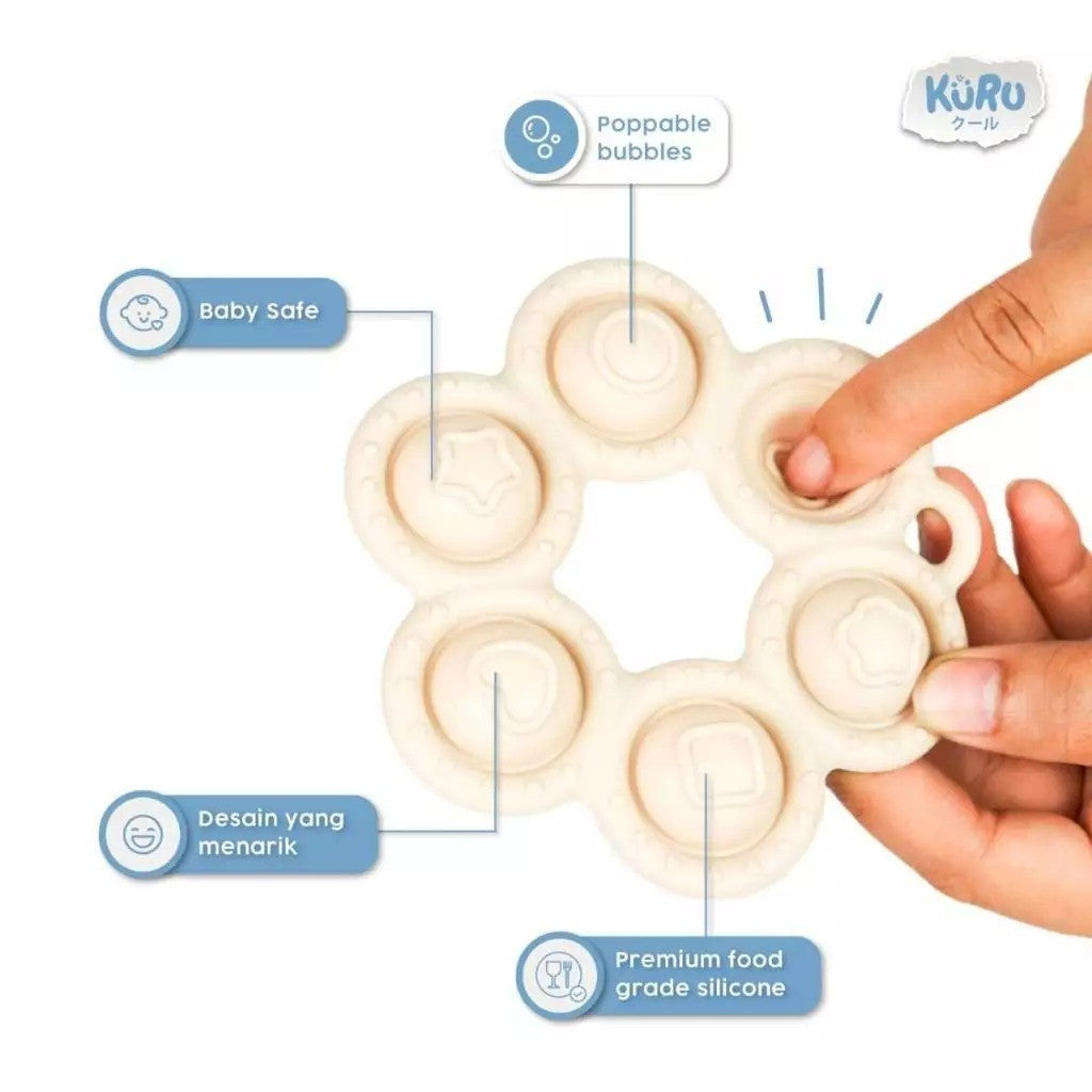 Kuru ST3 Baby Premium Silicone Teether - Gigitan Bayi