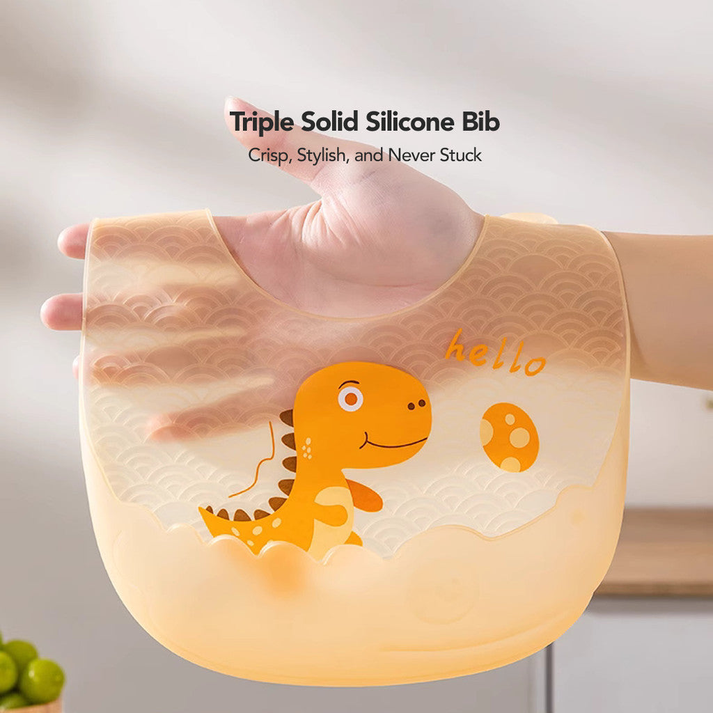 Sakumini Silicone Bib Baby Celemek Makan Bayi Anak Balita Mpasi