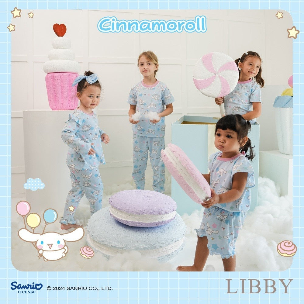 LIBBY Sanrio Bundling Perlengkapan Bayi Kuromi Cinnamoroll Hello Kitty (3 Pcs) Bedong | Sarung Tangan & Kaki Bayi | Topi Tali | Slaber