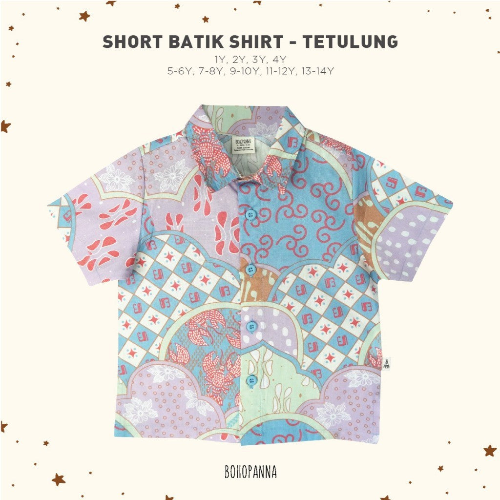 BOHOPANNA - SHORT BATIK SHIRT - Atasan Anak Laki-Laki 2422