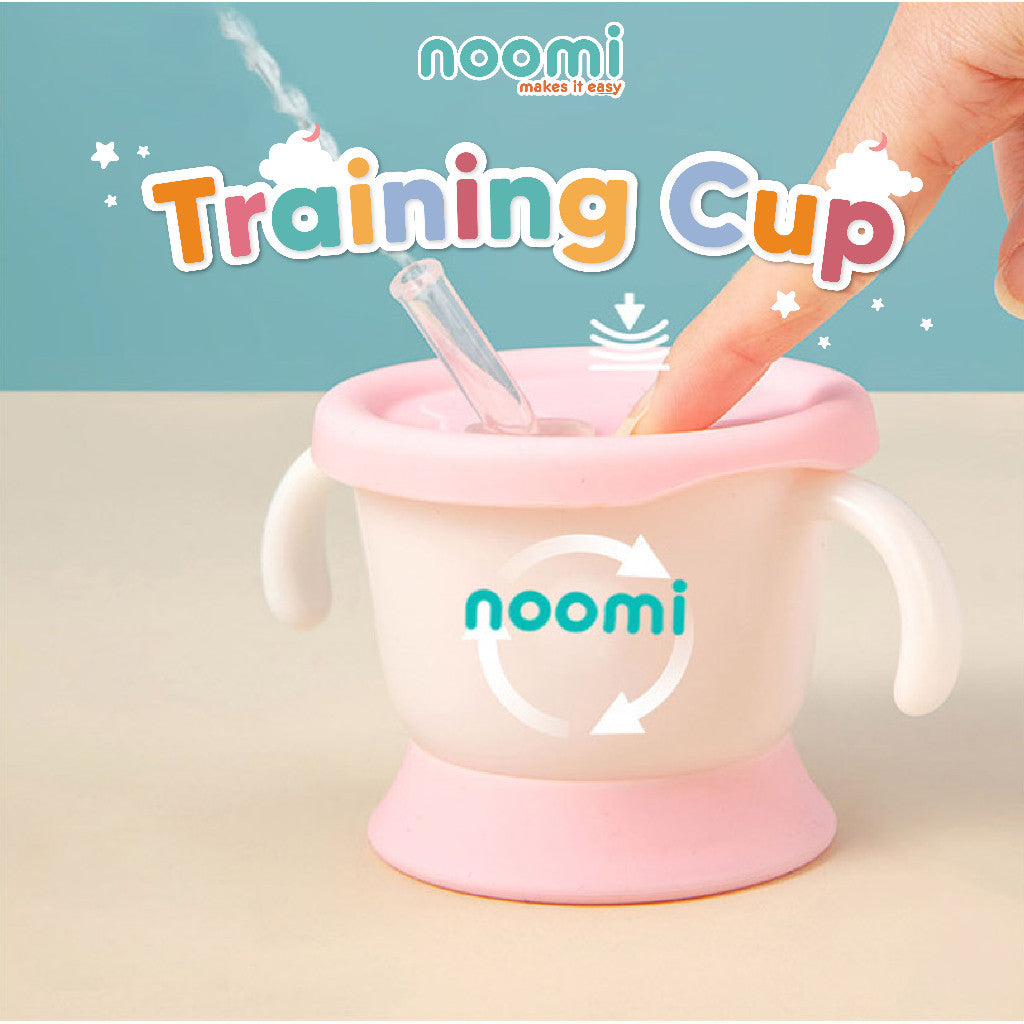 Noomi - Training Cup | Gelas Training Minum Sedotan Anti Tumpah Bayi dan Anak