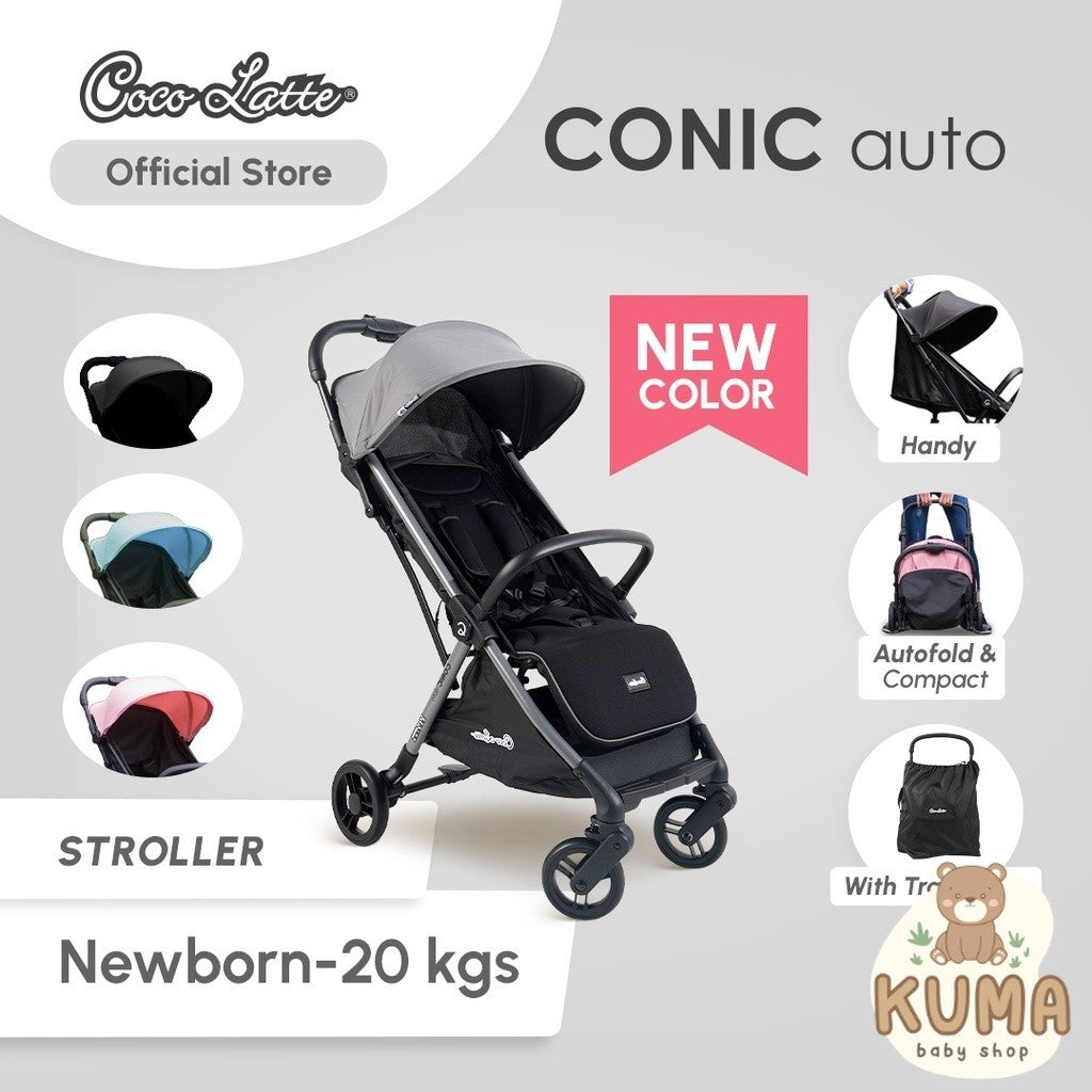 COCOLATTE Conic Auto Stroller 360° swivel front wheels 72655