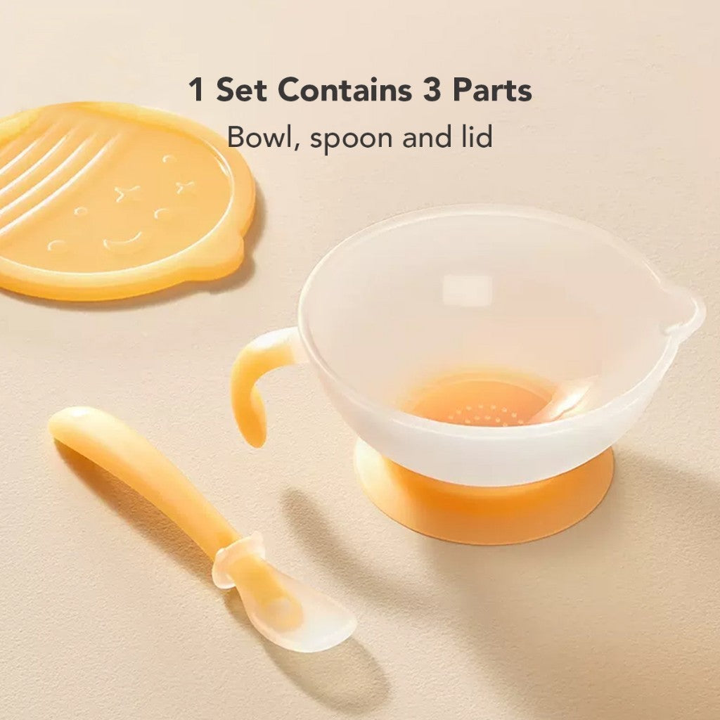 Sakumini Sunction Bowl Set Portable Multifungsi Wadah Mangkuk Mpasi Bayi Anak
