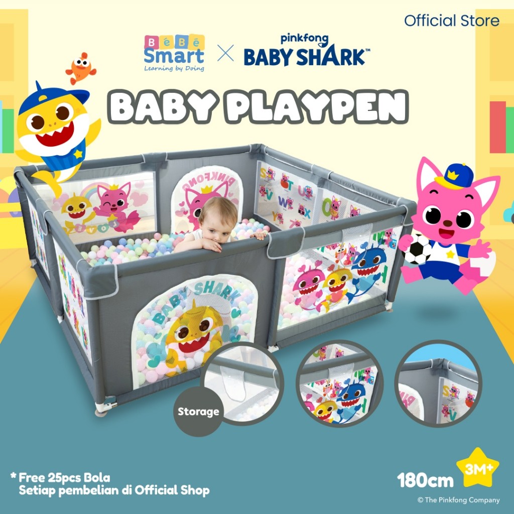 BEBE SMART Pagar Bayi / Pagar Bayi Bermain / Pagar Mainan Anak / Playpen Bayi / Pagar Main Anak