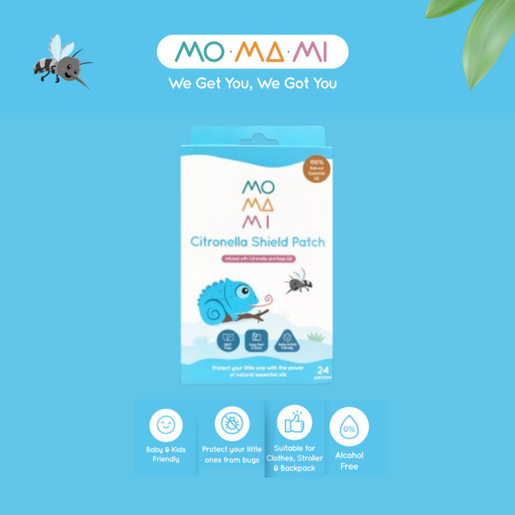 Momami Citronella Mosquito Shield Anti-Repellent Patch - Sticker Anti Nyamuk Anak 100% Bahan Alami