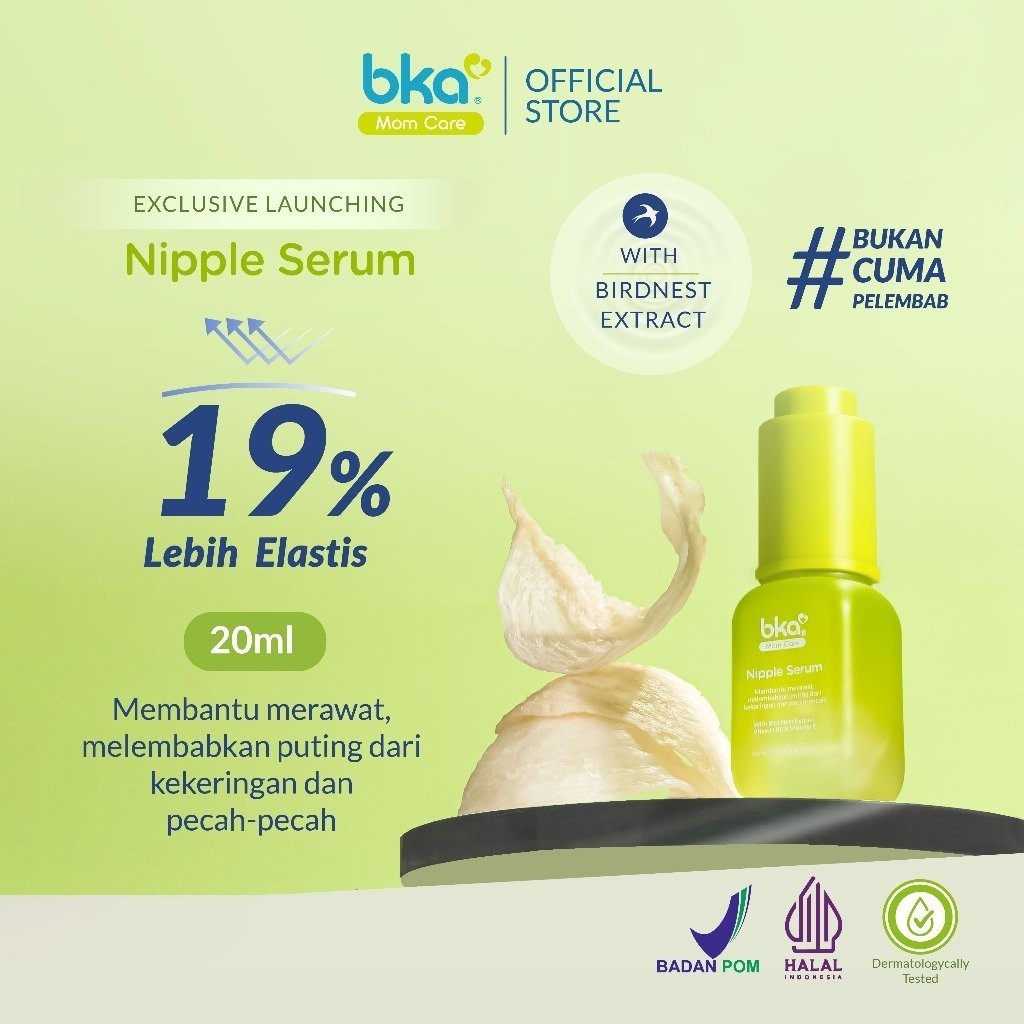 BKA Mom Care NIPPLE SERUM isi 10 / 20ml - Meminimalisir Puting Lecet | Perawatan Puting dari Masa Kehamilan - HALAL