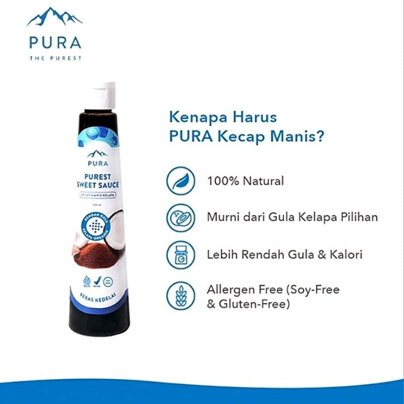 PURA | KECAP MANIS KELAPA - 200ml | Gluten Free Allergen Free