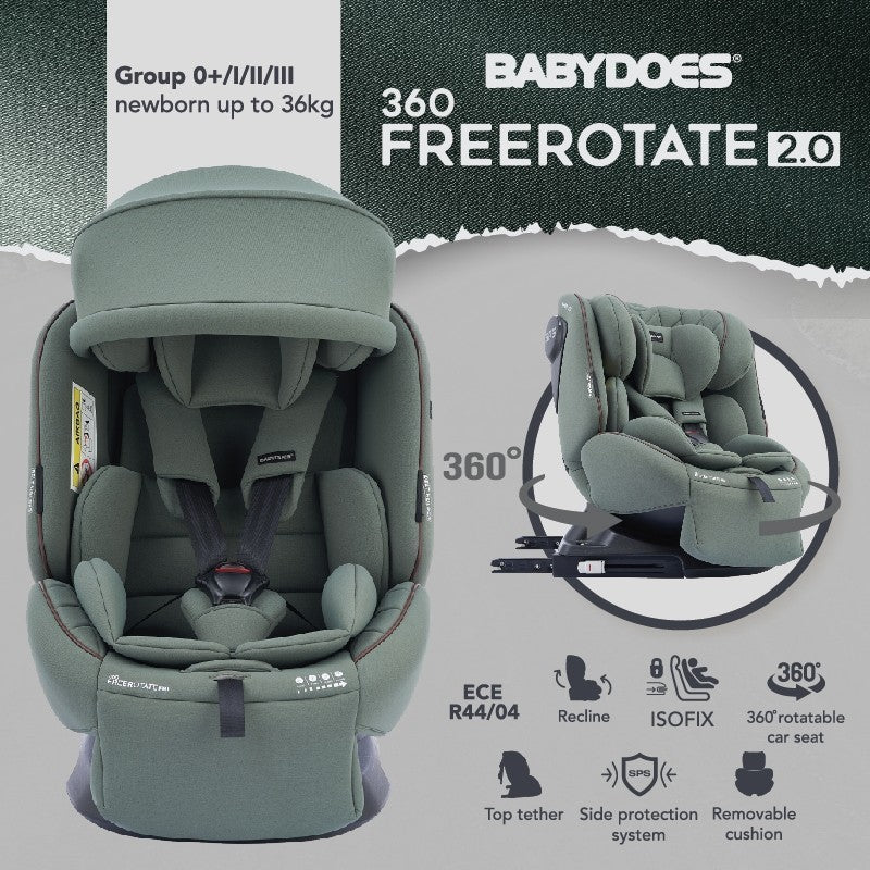 BABYDOES  360° Free Rotate 2.0 Carseat 8089 Kursi Dudukan Mobil Bayi