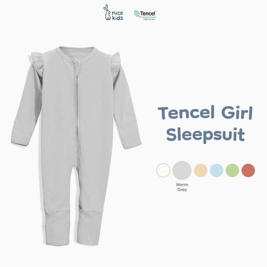 Nice Kids - Tencel Sleepsuit Girl Jumper Baby Baju Tidur Bayi Perempuan (0 Bulan-2 Tahun)