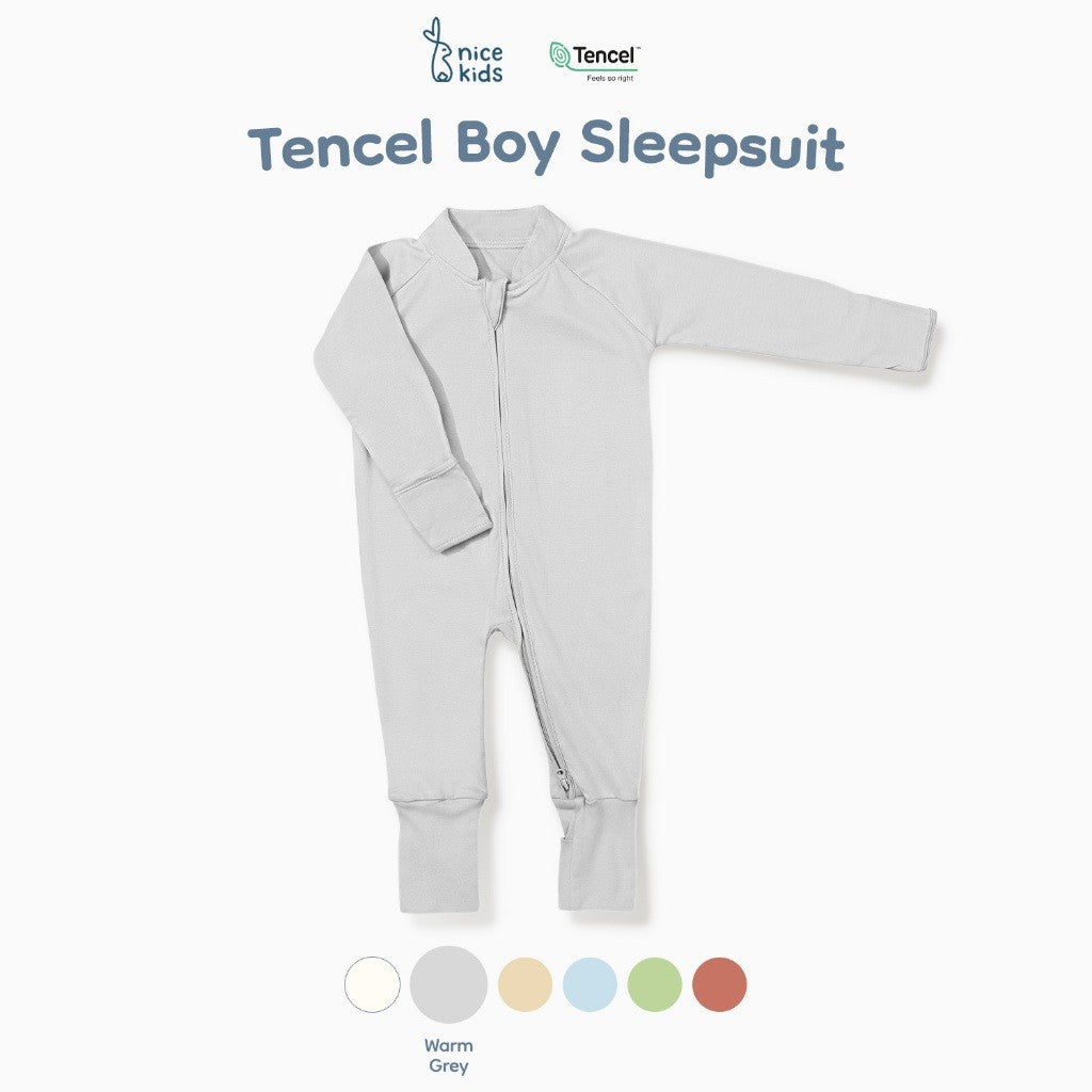 Nice Kids - Tencel Sleepsuit Boy Jumper Baby Baju Tidur Bayi Laki-Laki (0 Bulan-2 Tahun)