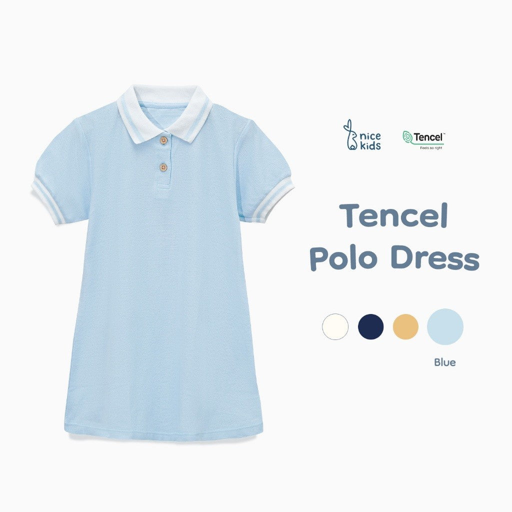 Nice Kids - Tencel Polo Dress (Dress Anak Perempuan Premium 1-6 Tahun)