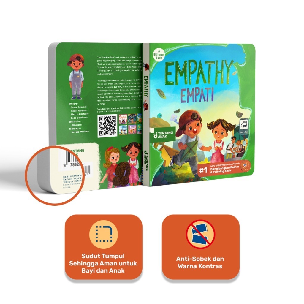 Tentang Anak - Bilingual Boardbook: Tangguh / Empati | Resilience / Empathy | Buku Cerita Anak Bahasa Inggris Indonesia | Usia 3+