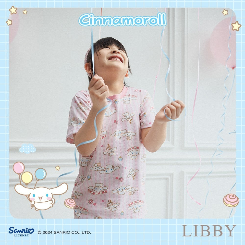 LIBBY Sanrio Setelan Piyama Oblong Anak Perempuan Kuromi Cinnamoroll Hello Kitty (1 Stel)