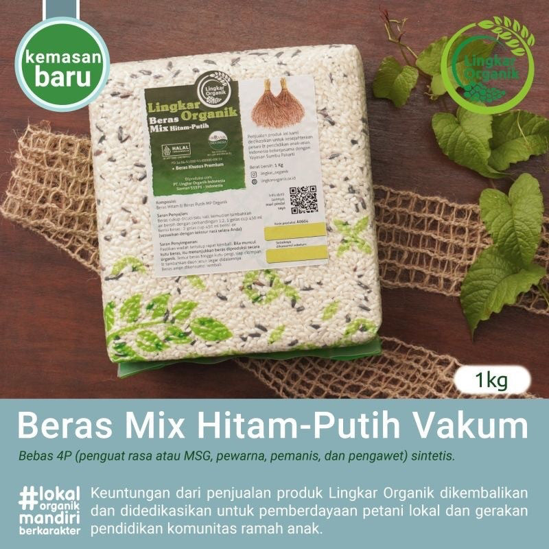 BERAS ORGANIK - 1KG | Lingkar Organik - Organic Rice MPASI | Beras Merah Hitam Cokelat