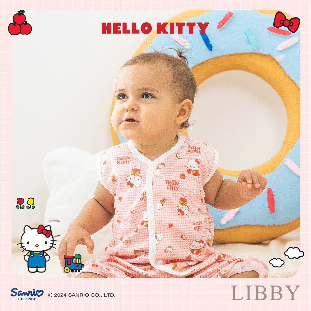 LIBBY Sanrio Setelan Piyama Baju Kancing Newborn Bayi & Anak Kecil Perempuan Kuromi Cinnamoroll Hello Kitty (1 Stel)