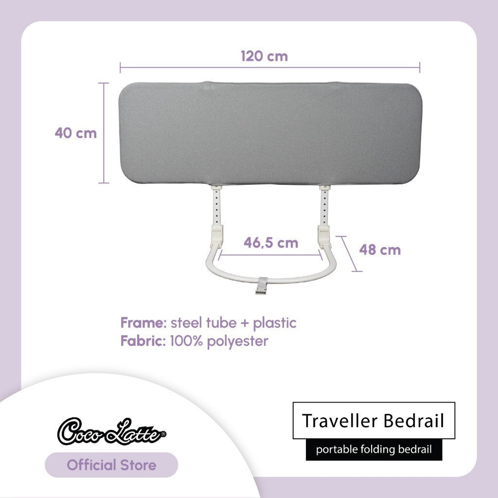 COCOLATTE Traveller Bedrail Pengaman Ranjang Foldable Hotel Kasur Bed Rail Portable 1 sisi